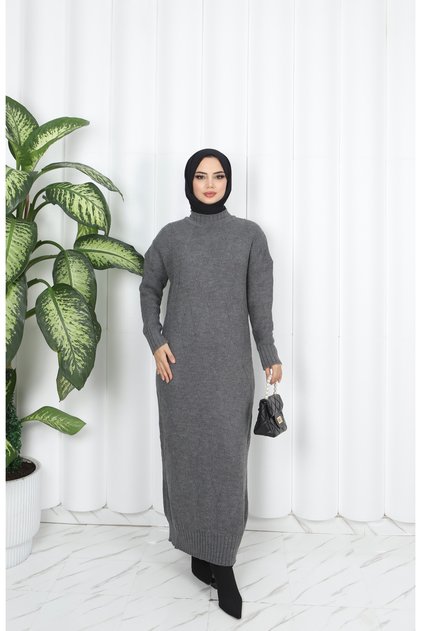 Diamond Patterned Knitwear Dress