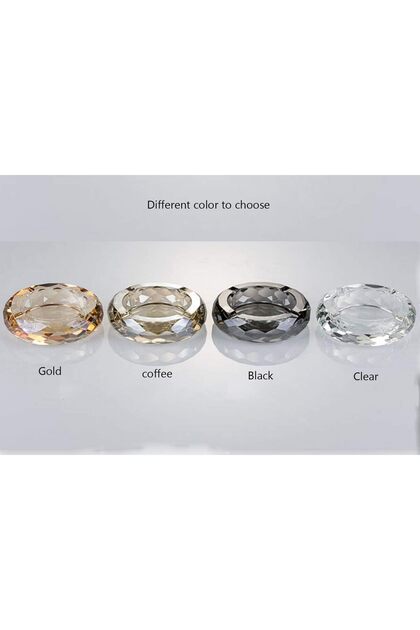 HOSTEESSCHOICE Crystal Glass Ashtray, Cigar Cigarettes Ashtray Holder, Crystal Clear