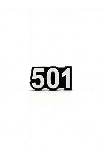 two-piece elegant metal sticker with tribal number 501 (Bani Al-Harith)