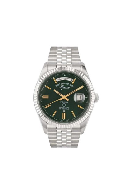West End Men's Silver Tone Case Green Dial Automatic Watch