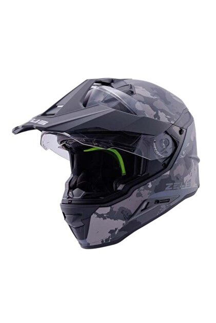 ZEUS ZS-913 BF6 Matt Black Grey Black Silver Kapalı Kask ( Pinlock