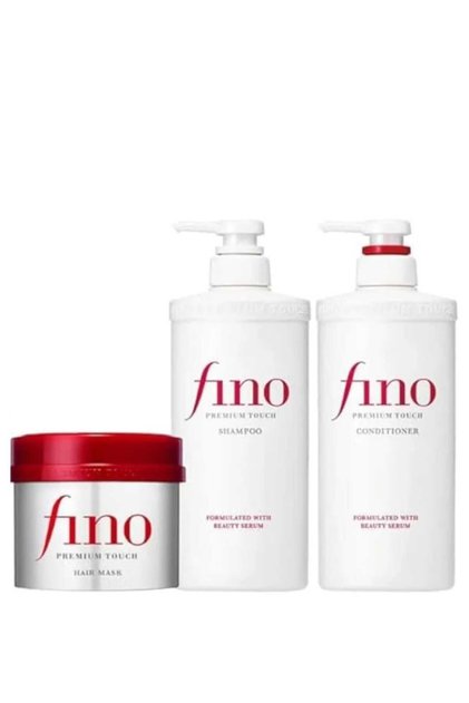 Fino Premium Touch Shampoo, Conditioner & Hair Mask Set for Damaged Hair
