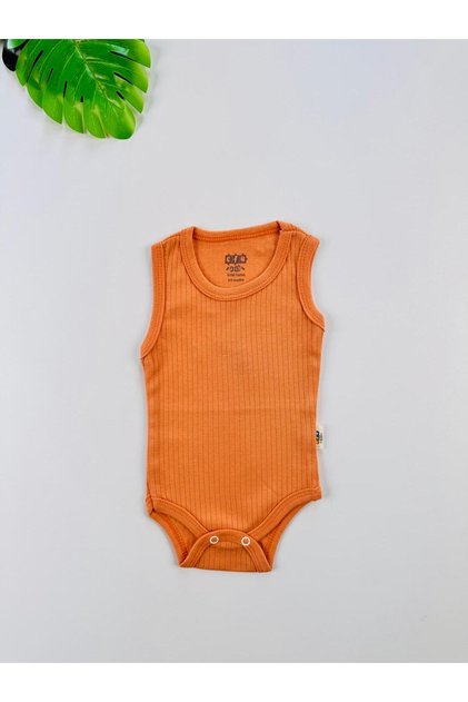 %100 Pamuklu Fitilli Askılı Bebek Atlet Body