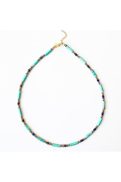 Calina – Yeşil Varisit, Lapis Lazuli & Hematit Kolye