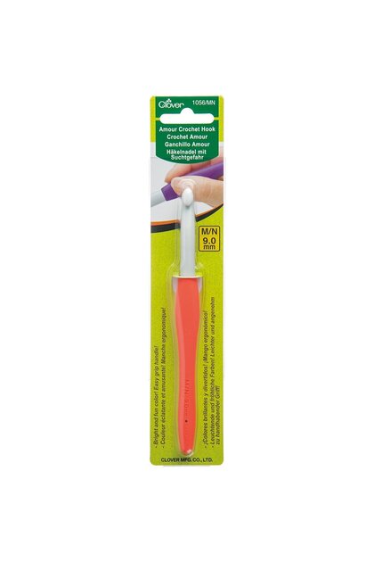 Clover Amour Plastic Handle Crochet Hook 9.00 mm 1056