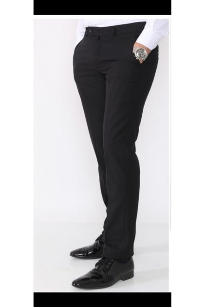 Men's Fabric Pants Regular Fit Cut