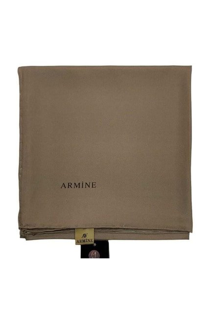 Plain Silk Scarf - 1262 Mink Twill