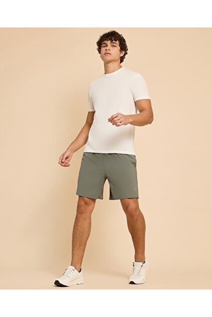 Logo Detail Active Shorts With Elastic Waist