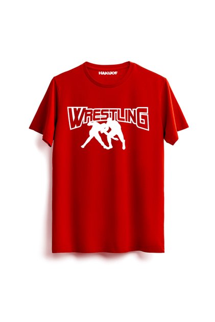 Printed Cotton Wrestling T-Shirt Wrestling Design T-Shirt