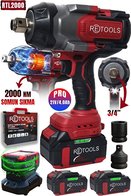 RETOOLS RTL2000 BORDO 2000 NM TORKLU SOMUN SIKMA MAKİNESİ - Fiyatı