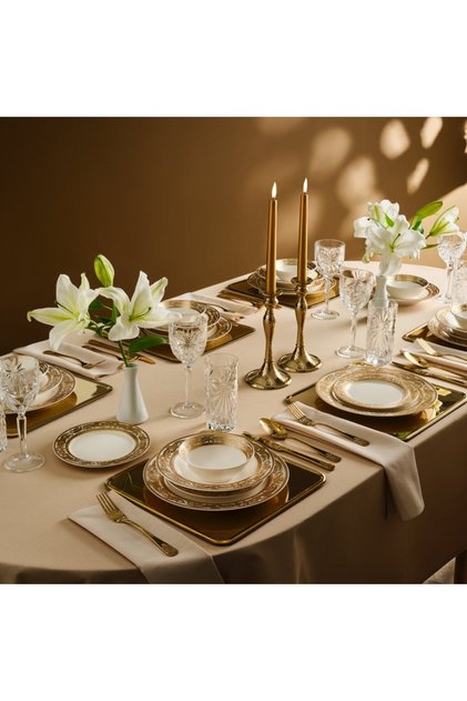 Elegance Bone Isola 24-Teiliges Tafelservice Für 6 Personen, Mehrfarbig