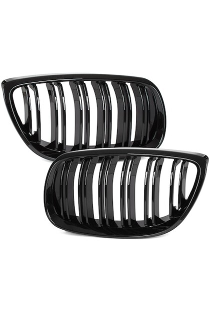 Set de 2 inserții grilă bara spate pentru BMW 3 E92/E93 2006-2010 - Negru lucios