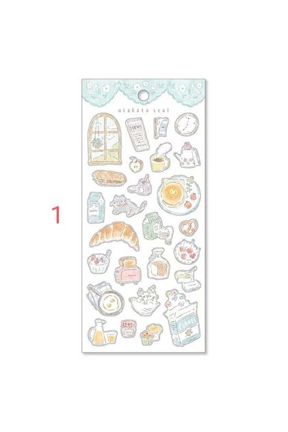 W1-Mindwave 1 Sheet Utakata Seal Paper Sticker, Number:6