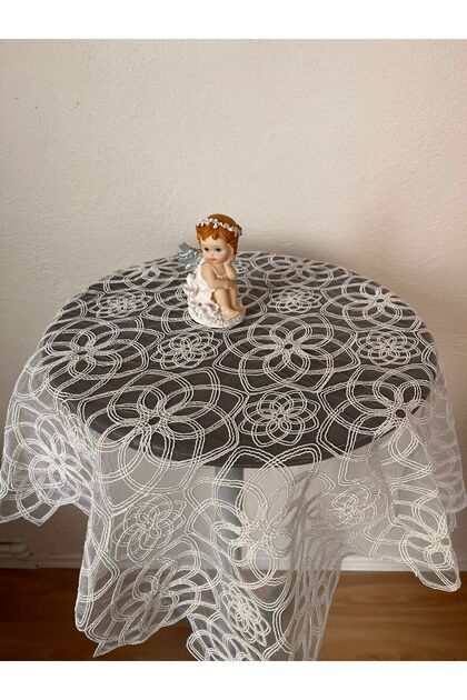 Fiskos Tablecloth Tulle Laced Dowry Holder