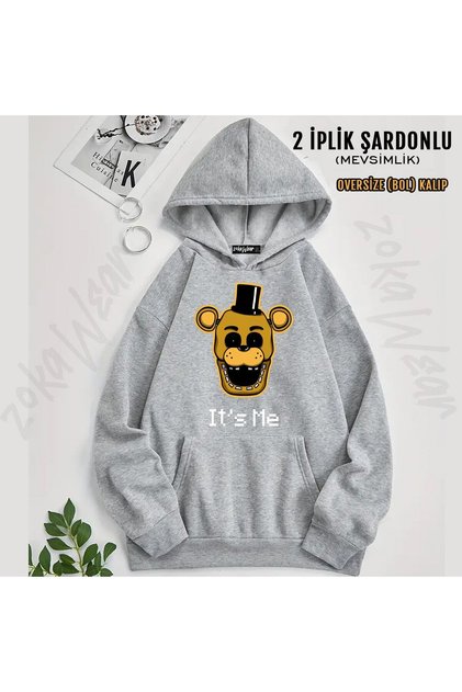 Fnaf Five Nights V4 Printed Hooded Sweatshirt (2 Thread)