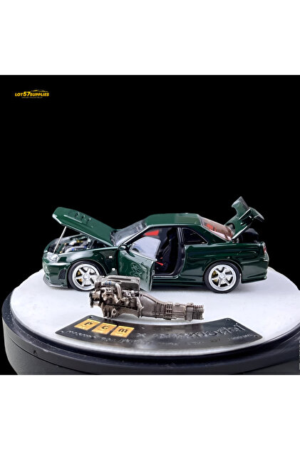 HOT WHEELS PGM 1:64 Green Skyline GTR R34 Nismo Z-Tune Sports