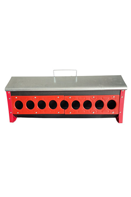 Pigeon Feeder with Bowl 60 cm Galvanized Metal Feeder with Drawer Bird Feeder Chicken Feeder