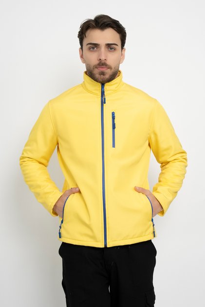 Softshell İçi Polarlı Su Geçirmez Standart Fit Ceket Rüzgar Geçirmez Tam Fermuar Kışlık Unisex Mont