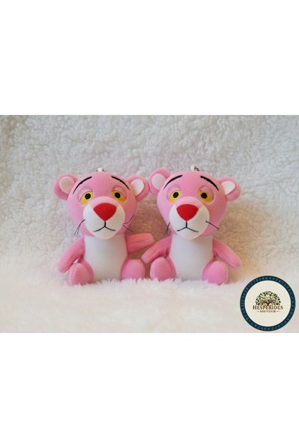 2-Pack Plush Keychain with Pink Panther