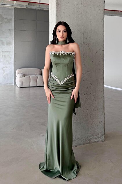 green emerald velvet dress Isadora main image 0
