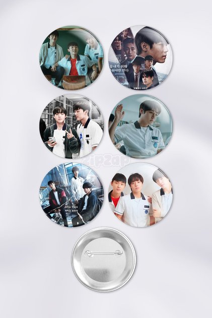 Weak Hero Yakhanyeongung Bag Ornament Pin Button Badge Set (6 Pcs)