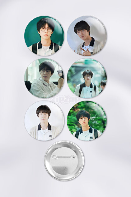 Weak Hero Class Oh Beom-Seok (Hong Kyung) Bag Ornament Pin Button Badge Set (6 Pcs)