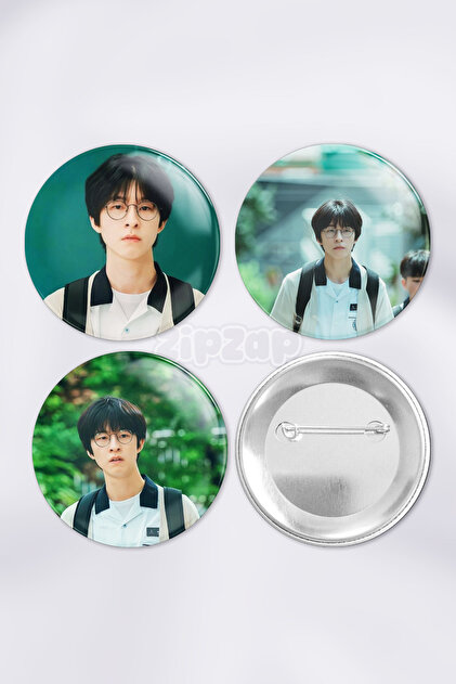 Weak Hero Class Oh Beom-Seok (Hong Kyung) Bag Ornament Pin Button Badge Set (3 Pcs)