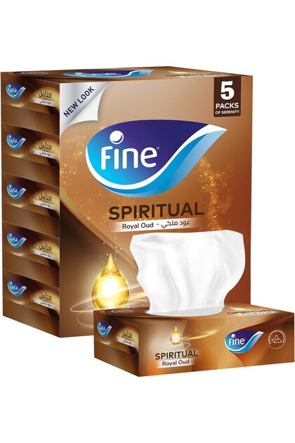 Fine wellness oud facial tissue, 5 boxes of 120 sheets x 2 Ply