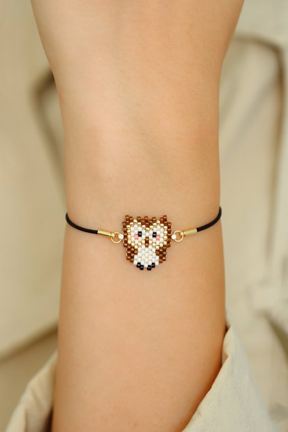 - Animal Figured Bracelet - Handmade - Owl