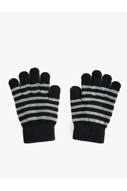 Knitwear Striped Gloves