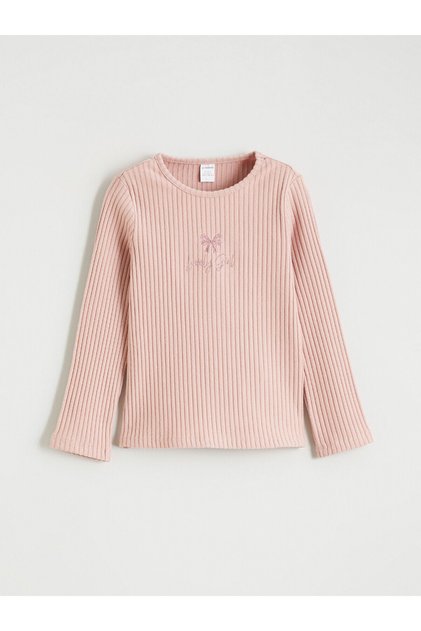 Peak New Season Crew Neck Bow Embroidered Girls' T-Shirt