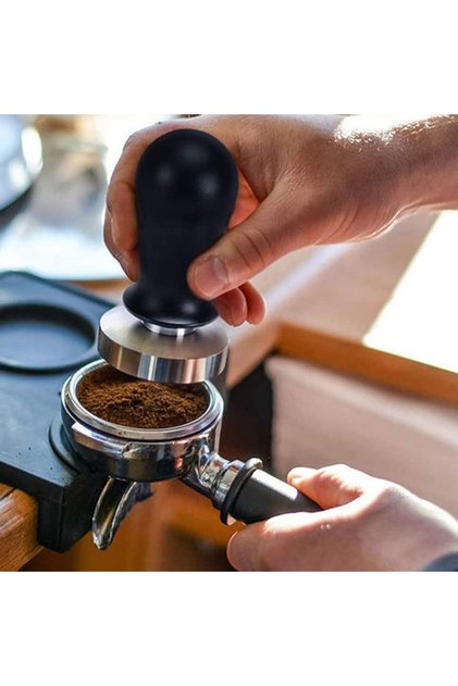 Klikli Tamper 58 mm Cafe Barista Kahve, Espresso, Tamper İnox Paslanmaz Saplı Click Klikli 58mm