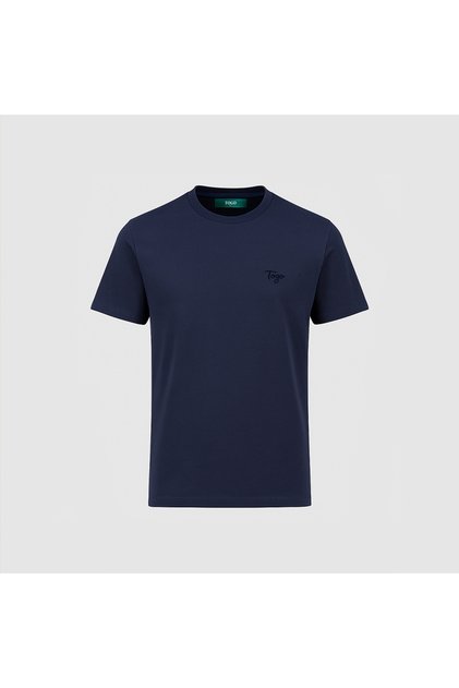 Erkek Lacivert Örme Tekstil Tekstil T-Shirt [TG830009]