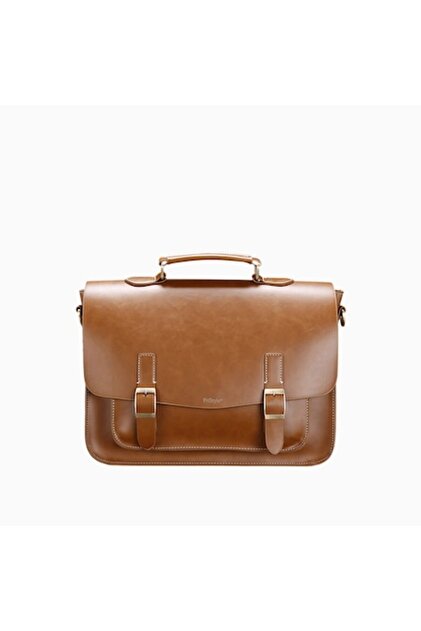 Servietă business premium din piele cu compartiment pentru laptop, maro