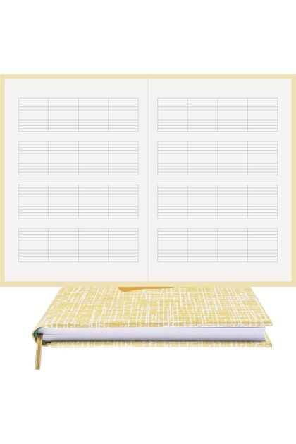 Piano Note Book (Keyless K-Cl) 100% Handmade, Hand Sewing, 2026 Collection – Artistic Leather – A/5