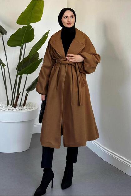 KADIN TABA KUŞAKLI KAŞE KABAN T 3616