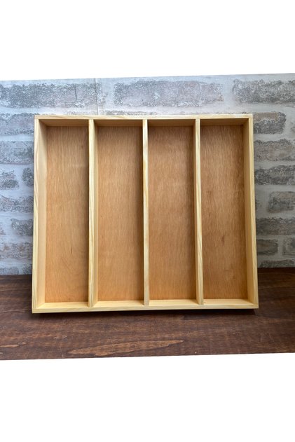 45X40 cm Wooden Spoon Holder Inside Drawer Organizer for Ladles, Tongs and Serving Utensils
