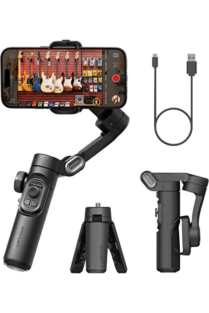 Smart XE 3 Eksenli Gimbal Tripod Video Telefon Sabitleyici Titreşim Önleyici Yüz Takip Yapay Zeka