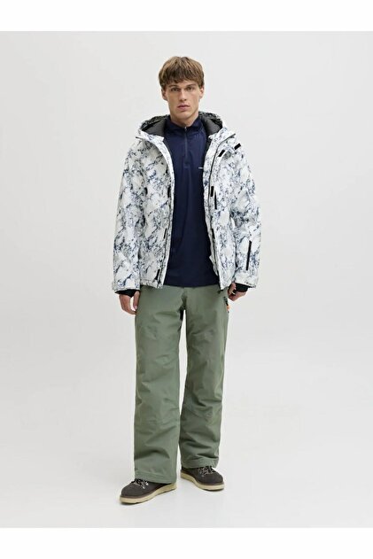 Jack & Jones Erkek Beyaz Jjalpes Ski Jacket Aw25 Ceket 12284649