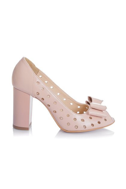 Pantofi din piele pentru femei – NUDE BOX – F 23 N