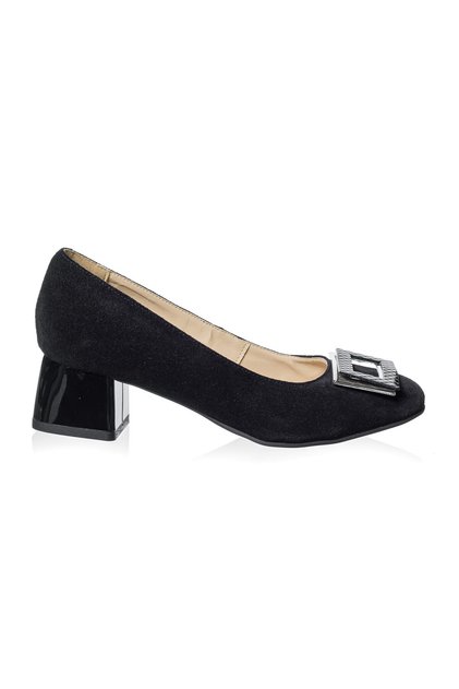 Pantofi de damă din piele naturală - Black Antelope - A 34 NA