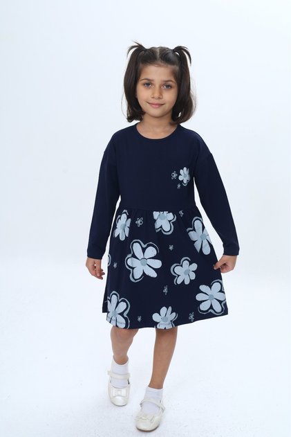 Girl's Floral Printed Dress