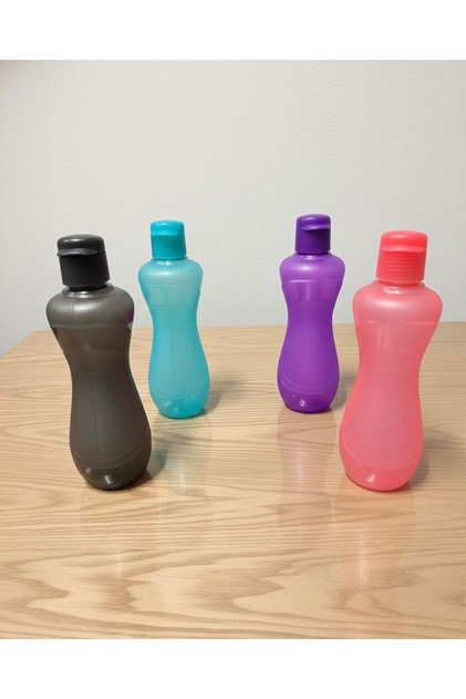 Set of 4 Water Bottles - 750ml Odorless Water Bottle, School Water Bottle, Sports Water Bottle, Plastic Water Bottle