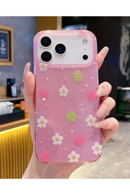 iPhone 15 Compatible Shiny Glitter Patterned Case