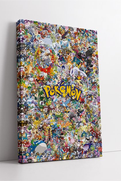 Pokemon personaj leri Colorful Collection Anime Decor de perete pentru camera copiilor Pictură distractivă pe pânză