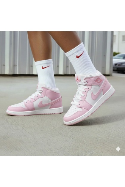 Nike Air Jordan 1 Mid Pembe Kadın Ayakkabısı - Fiyatı, Yorumları