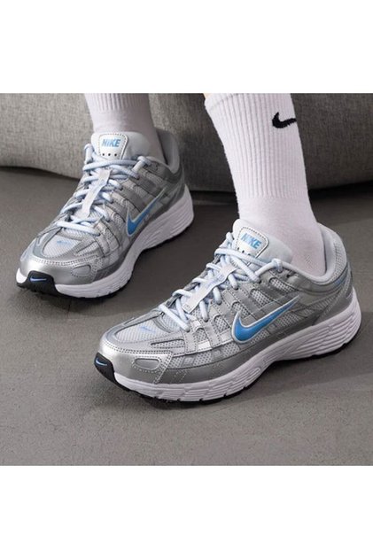 P-6000 Metallic Silver Gs Sneaker Ayakakkabı DAR KALIPTIR | SporMoon