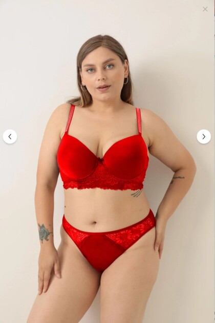 Stone C Cup Unpadded Bra Set
