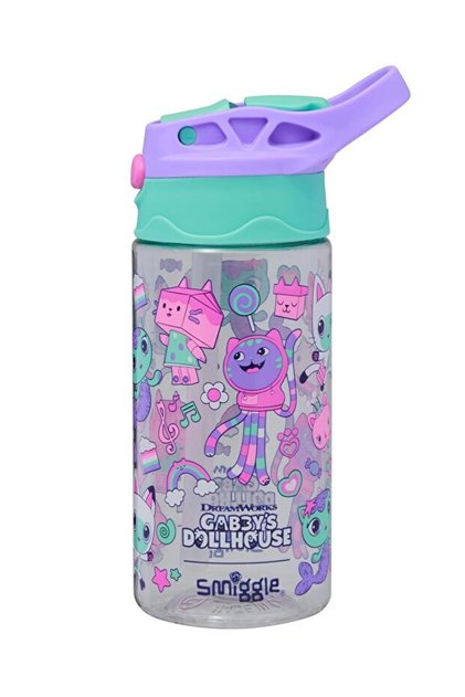 Gabby’s Dollhouse Gizli Pipetli Suluk 440 ml – BPA’sız Çocuk Su Matarası (Flip Kapaklı)