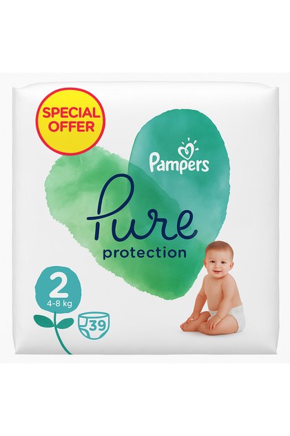 Baby Diapers | Pure Protection | Size 2 | 4-8 kg | Hypoallergenic | 39 x 2 pcs